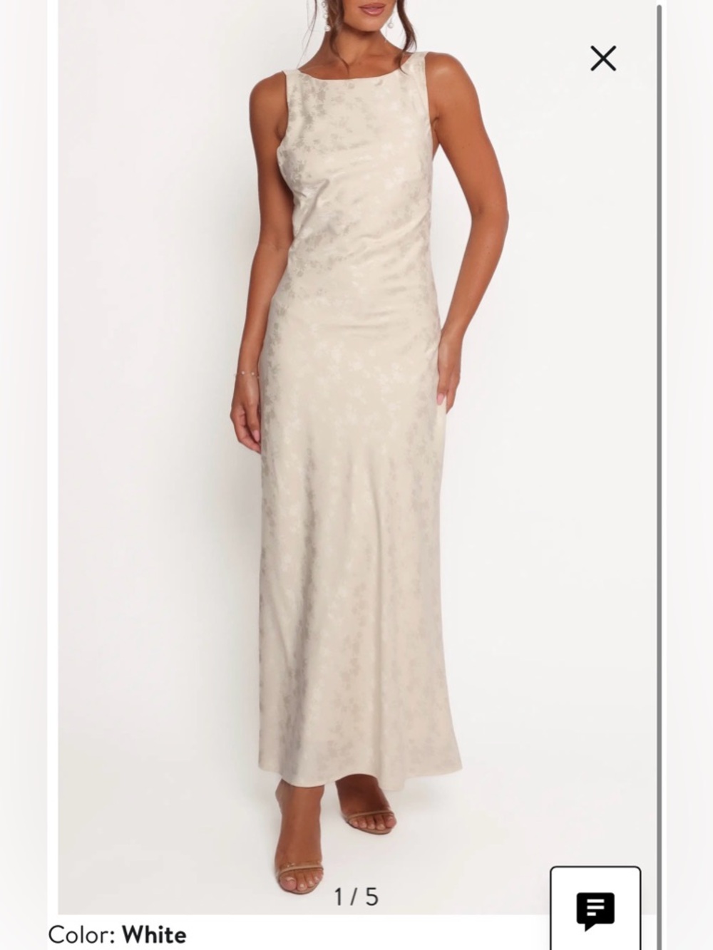 Petal and Pup Malie Jacquard Satin Maxi Dress